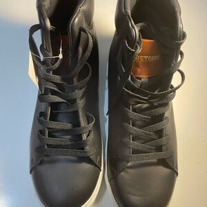 Tretorn Men's Black and White High-Top Sneakers